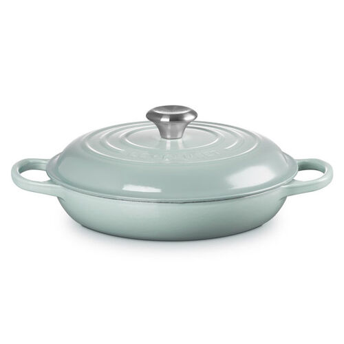 Le Creuset Cast Iron Shallow Casserole 26cm - Sea Salt